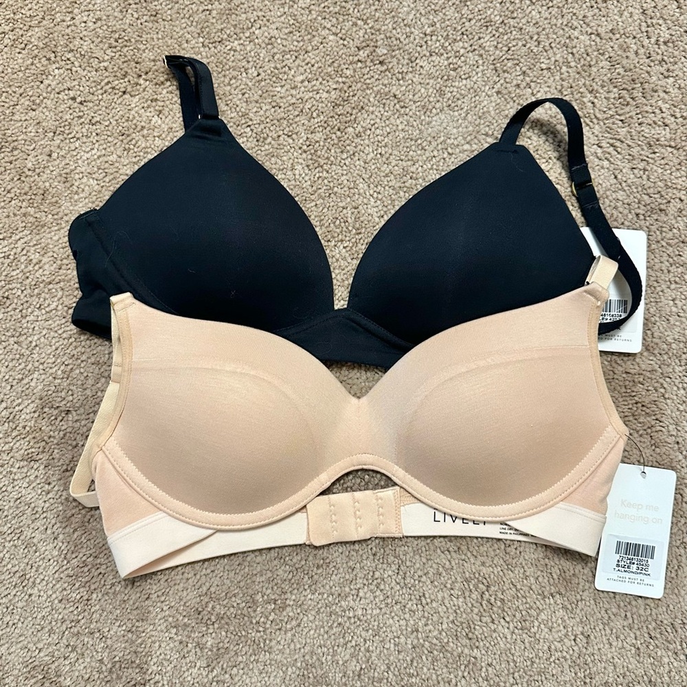Lively all day plunge and all day push up no wire bras